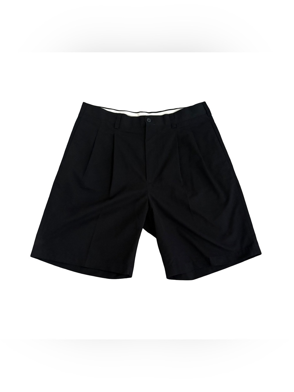 George Black Flat Front Pleated Men's Shorts